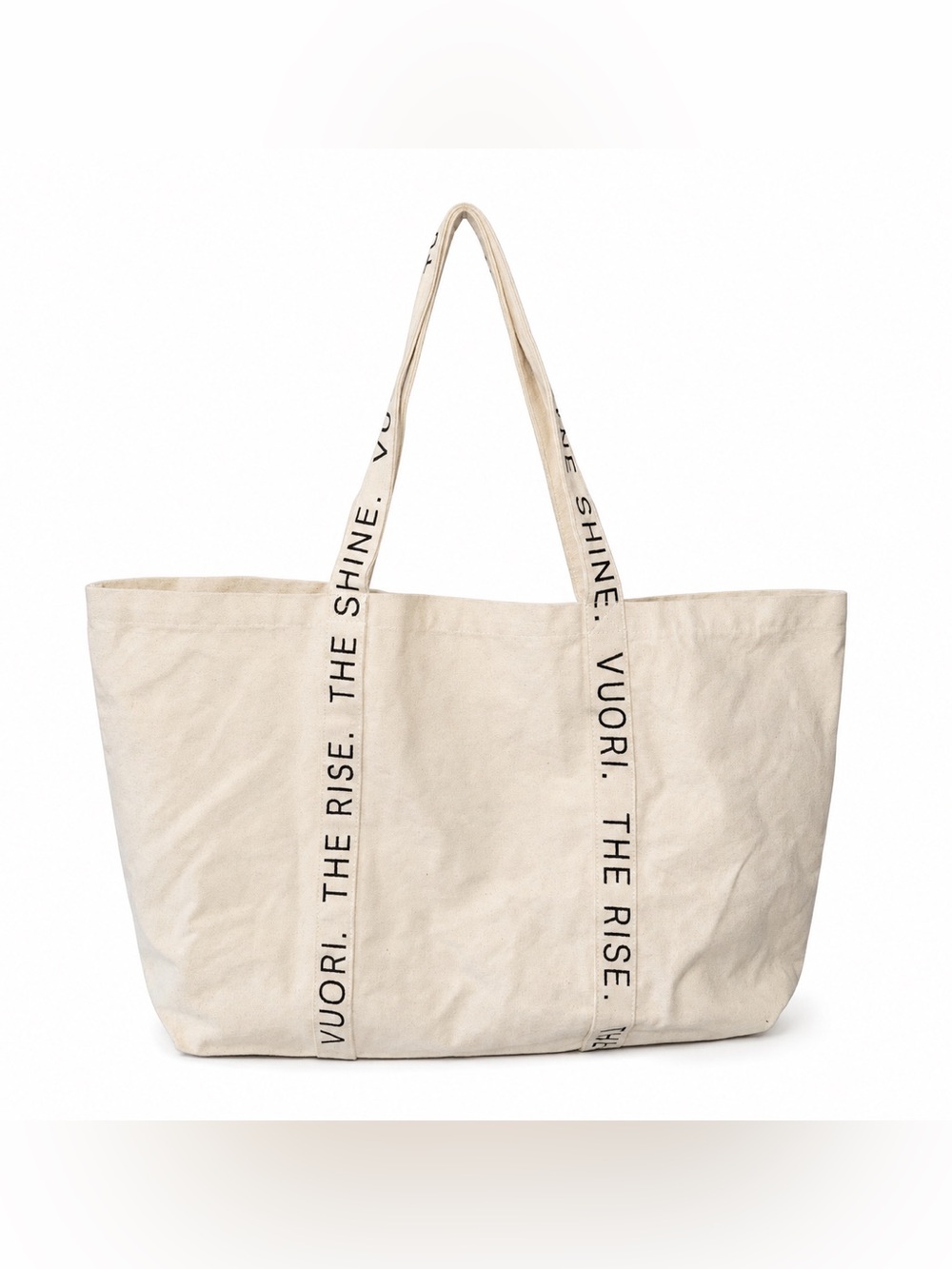 Vuori Limited Edition The Rise The Shine Oversized Canvas Tote Bag Natural XL